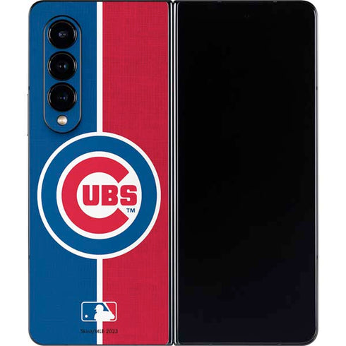 MLB Chicago Cubs Split Galaxy Z Fold4 5G Skin