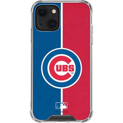 MLB Chicago Cubs Split iPhone 15 Plus Clear Case