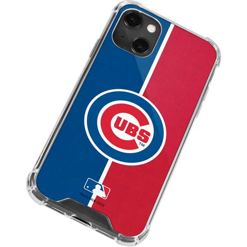 MLB Chicago Cubs Split iPhone 15 Plus Clear Case