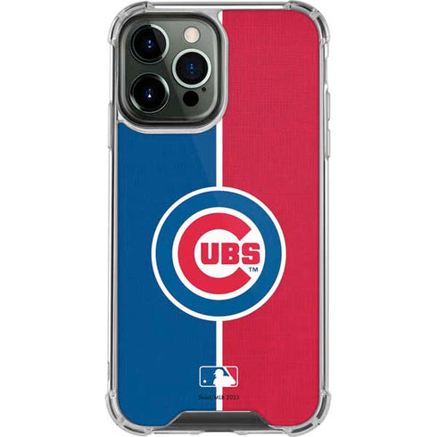 MLB Chicago Cubs Split iPhone 14 Pro Max Clear Case