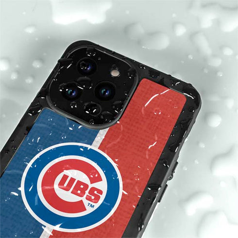 MLB Chicago Cubs Split iPhone 14 Pro Waterproof Case
