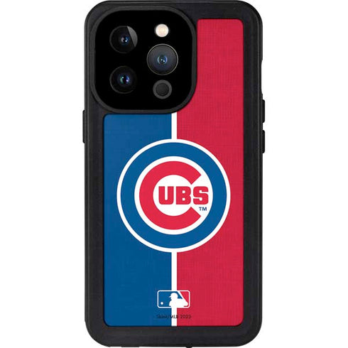 MLB Chicago Cubs Split iPhone 14 Pro Waterproof Case