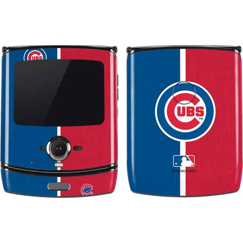 MLB Chicago Cubs Split Motorola RAZR Skin