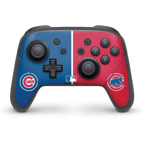 MLB Chicago Cubs Split Nintendo Switch Pro Controller Skin