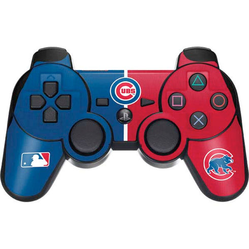 MLB Chicago Cubs Split PS3 Dual Shock wireless controller Skin