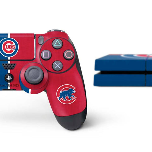MLB Chicago Cubs Split PS4 Console and Controller Bundle Skin