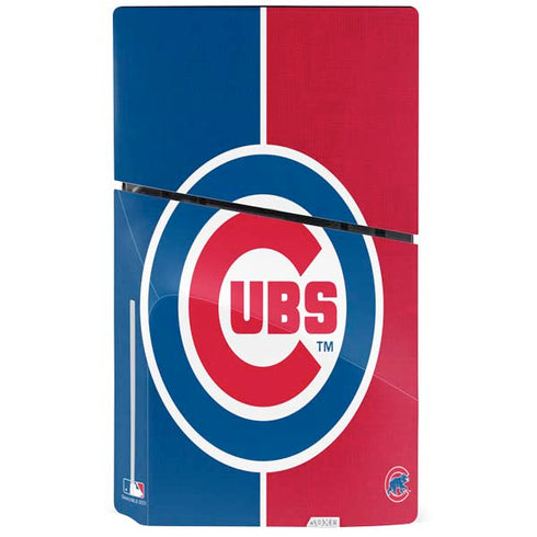 MLB Chicago Cubs Split PS5 Slim Disk Console Skin