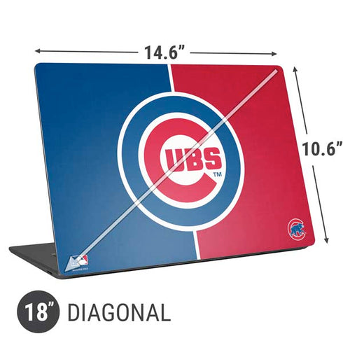 MLB Chicago Cubs Split Universal Laptop 18in (14.6 x 10.6in) Skin