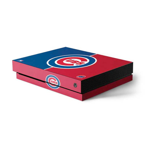 MLB Chicago Cubs Split Xbox One X Console Skin