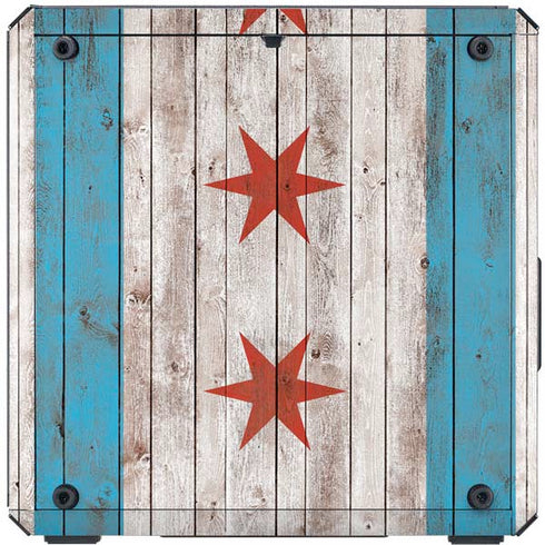 Chicago Flag Dark Wood Cooler Master MasterBox Q300L Mini Tower Skin