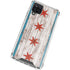Chicago Flag Dark Wood Galaxy A12 Clear Case