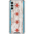 Chicago Flag Dark Wood Galaxy A13 5G Clear Case