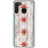 Chicago Flag Dark Wood Galaxy A21 Clear Case