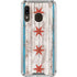 Chicago Flag Dark Wood Galaxy A30 Clear Case