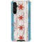 Chicago Flag Dark Wood Galaxy A54 5G Clear Case