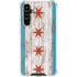 Chicago Flag Dark Wood Galaxy A54 5G Clear Case