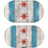 Chicago Flag Dark Wood Galaxy Buds Skin