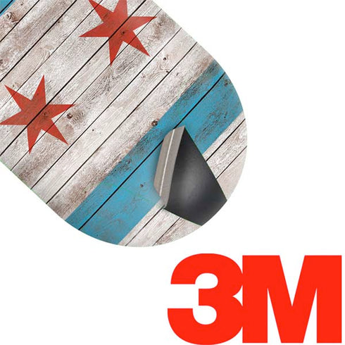 Chicago Flag Dark Wood Galaxy Buds Skin