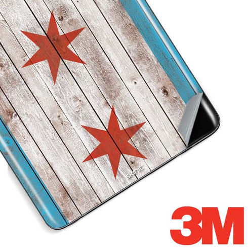 Chicago Flag Dark Wood Galaxy Note 8 Skin