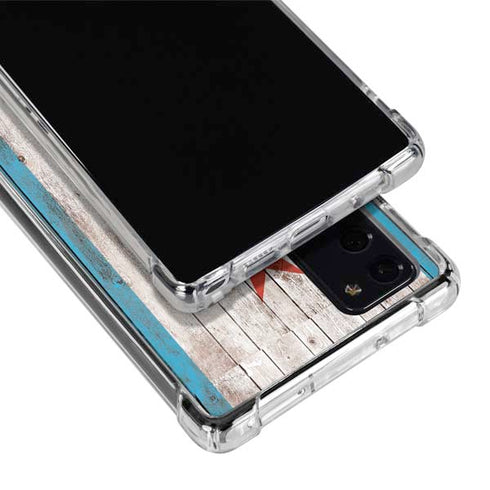 Chicago Flag Dark Wood Galaxy Note20 5G Clear Case