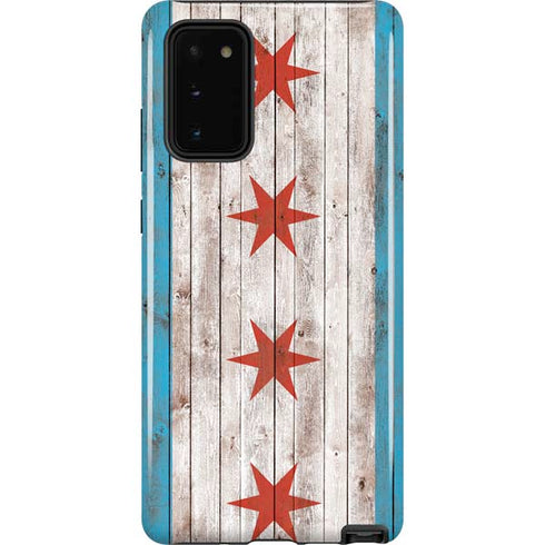 Chicago Flag Dark Wood Galaxy Note20 5G Pro Case