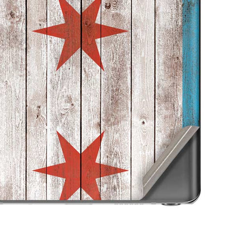 Chicago Flag Dark Wood Galaxy Note20 5G Skin