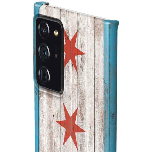 Chicago Flag Dark Wood Galaxy Note20 Ultra 5G Lite Case