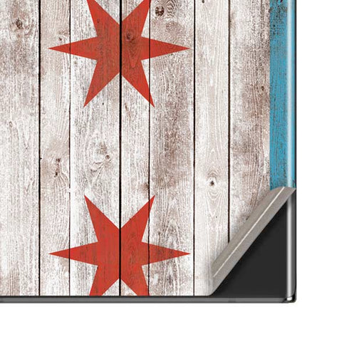 Chicago Flag Dark Wood Galaxy Note20 Ultra 5G Skin