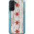 Chicago Flag Dark Wood Galaxy S21 FE Pro Case