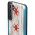 Chicago Flag Dark Wood Galaxy S21 FE Pro Case