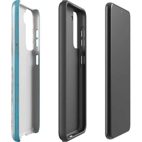 Chicago Flag Dark Wood Galaxy S21 FE Pro Case