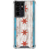 Chicago Flag Dark Wood Galaxy S21 Ultra 5G Clear Case