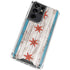 Chicago Flag Dark Wood Galaxy S21 Ultra 5G Clear Case