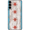 Chicago Flag Dark Wood Galaxy S22 Plus Skin