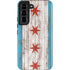 Chicago Flag Dark Wood Galaxy S22 Pro Case