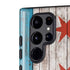 Chicago Flag Dark Wood Galaxy S22 Ultra Pro Case
