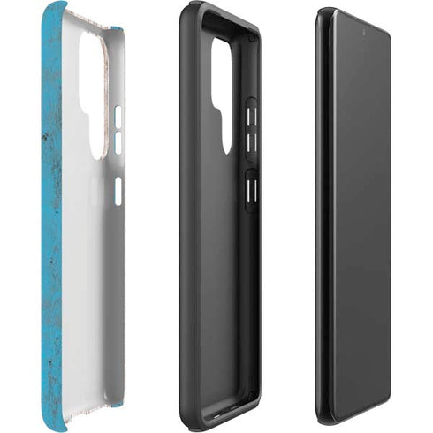 Chicago Flag Dark Wood Galaxy S22 Ultra Pro Case