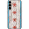 Chicago Flag Dark Wood Galaxy S23 FE Skin