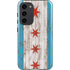 Chicago Flag Dark Wood Galaxy S23 Plus Pro Case
