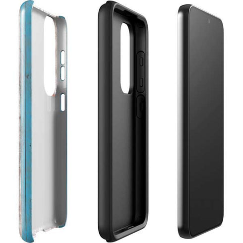 Chicago Flag Dark Wood Galaxy S23 Plus Pro Case