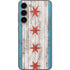 Chicago Flag Dark Wood Galaxy S23 Plus Skin