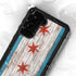 Chicago Flag Dark Wood Galaxy S23 Plus Waterproof Case