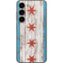Chicago Flag Dark Wood Galaxy S23 Skin