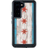 Chicago Flag Dark Wood Galaxy S23 Waterproof Case