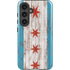 Chicago Flag Dark Wood Galaxy S24 Impact Case