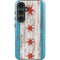 Chicago Flag Dark Wood Galaxy S24 Plus Impact Case