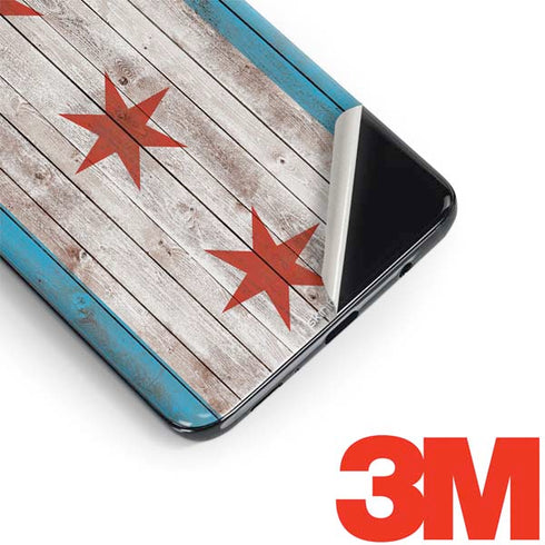 Chicago Flag Dark Wood Galaxy S9 Plus Skin