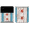 Chicago Flag Dark Wood Galaxy Z Flip4 5G Skin