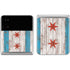Chicago Flag Dark Wood Galaxy Z Flip4 5G Skin
