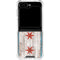 Chicago Flag Dark Wood Galaxy Z Flip5 5G Clear Case